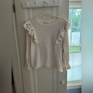 Something Navy crème sweater size large